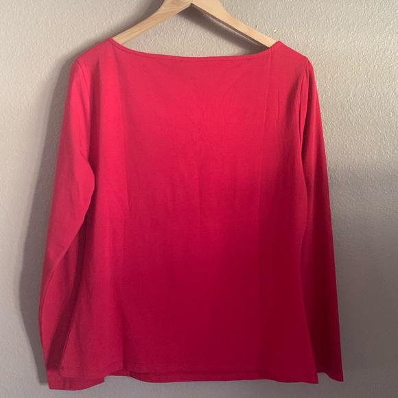New York and Company Long Sleeve Red Top Size Large NWT - Picture 7 of 7